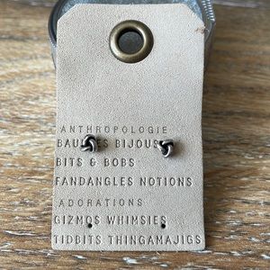 Anthropologie Sterling Silver Stud Earrings NWT